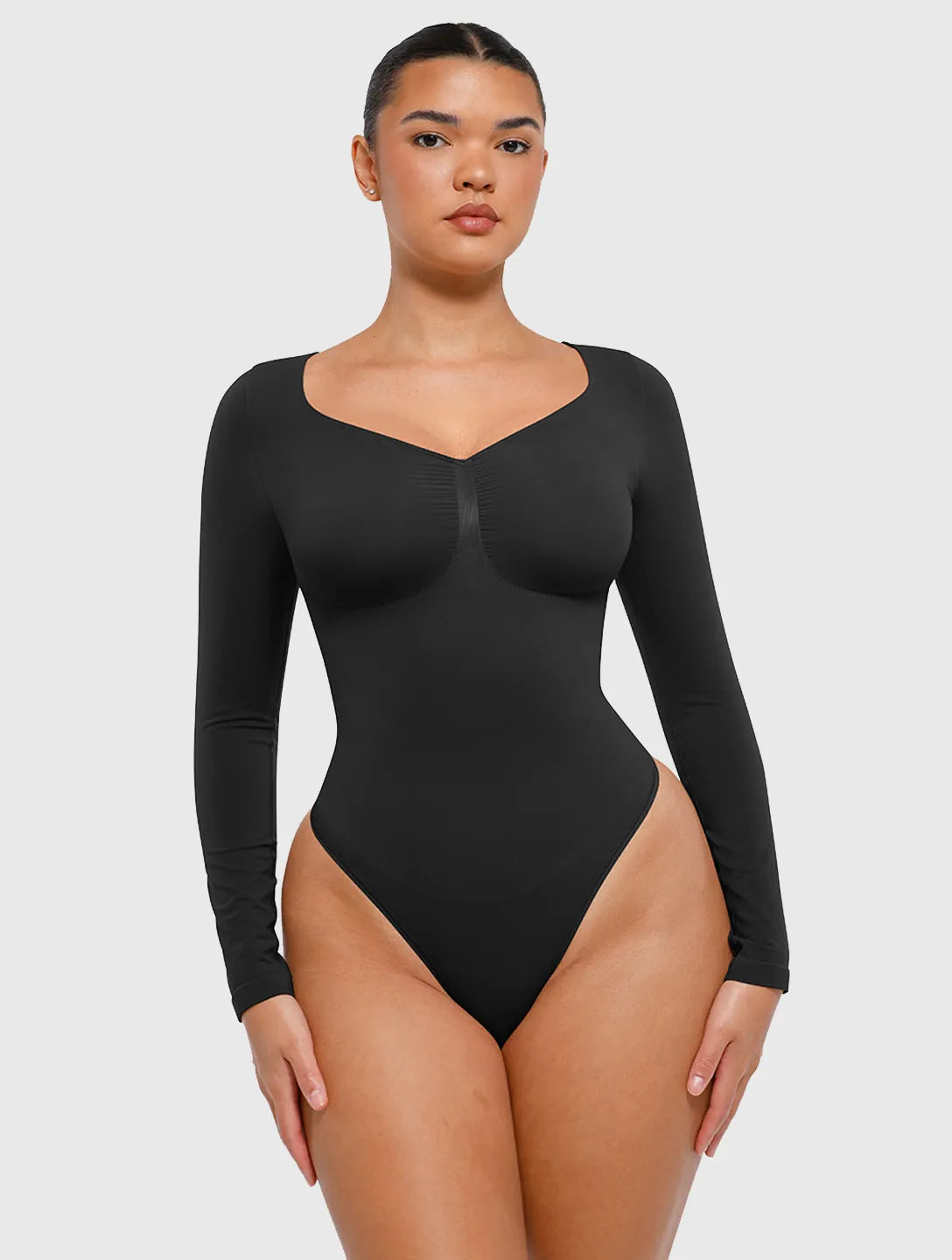 Long Sleeve Ruched Bodysuit